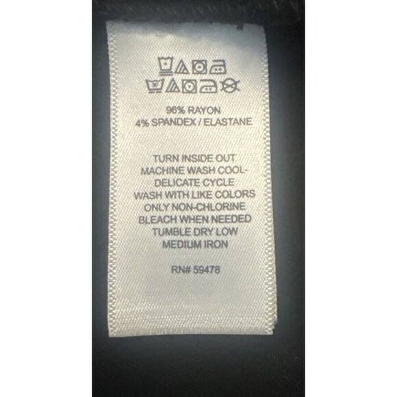 Women’s Tahari BLACK 3/4 Sleeve Rayon Spandex Midi Dress Stretchy Sz 2X - Picture 7 of 9